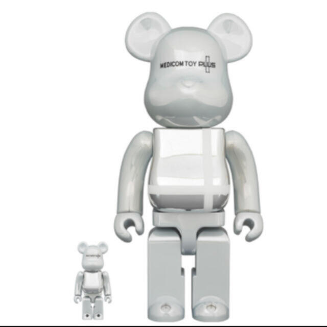 BE@RBRICK  WHITE CHROME Ver. 100％ & 400％