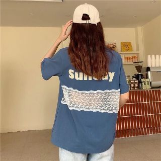 新品　Tシャツ　韓国　レディース　ファッション　レース　半袖　春　夏　秋(Tシャツ(半袖/袖なし))