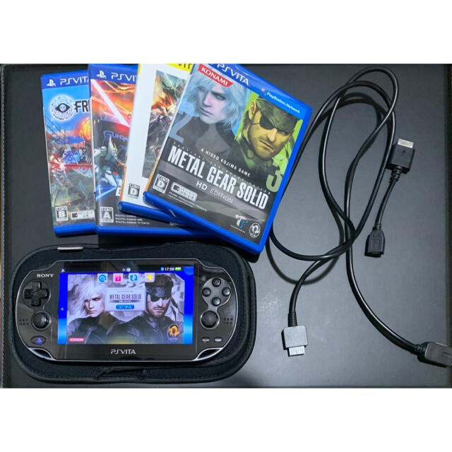 【即納&大特価】  PlayStation メモリー64GB ソフト4本付き PSVITA - Vita 携帯用ゲーム機本体