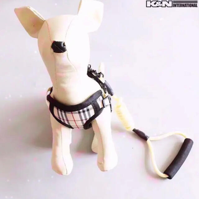 ベージュ チェック 小型犬 かわいい ハーネス リード Setの通販 By Hoshino S Shop ラクマ