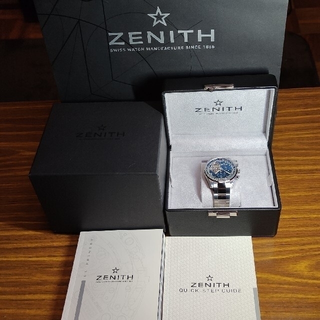 ZENITH(ゼニス)のゼニス エルプリメロ クロノマスター １９６９ 付属品あり メンズの時計(腕時計(アナログ))の商品写真