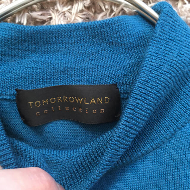 TOMORROWLAND(トゥモローランド)のTomorrowland ブルーグリーン 半袖ニット レディースのトップス(ニット/セーター)の商品写真