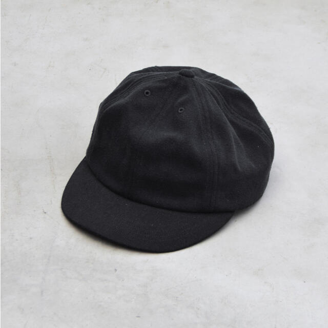 キャップ【21ss/新品】comoli シルクネップ キャップ CAP ブラック