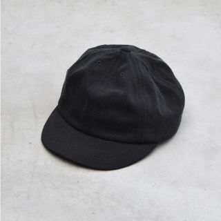 コモリ(COMOLI)の【21ss/新品】comoli シルクネップ キャップ CAP ブラック(キャップ)