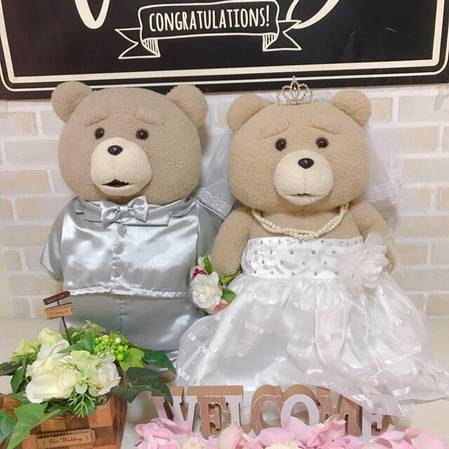 テッド  ぬいぐるみ　ウェルカムドール　タキシード　ドレス　結婚式　受付スペース