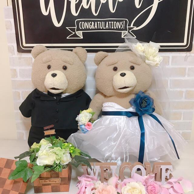 テッド  ぬいぐるみ　ウェルカムベア　ウェルカムドール　結婚式　受付スペース