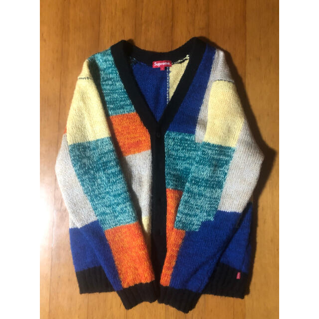 メンズ19SS /Supreme Patchwork Mohair Cardigan