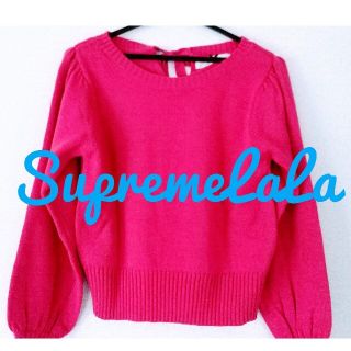 シュープリームララ(Supreme.La.La.)のトップス SupremeLaLa サマーニット ピンク 七分丈 シュプリームララ(Tシャツ(長袖/七分))