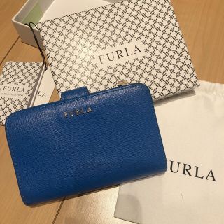 フルラ(Furla)のFURLA 二つ折り財布　ブルー(財布)