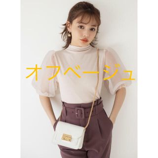 GRL グレイル 袖チュール切替えハイネックトップス(シャツ/ブラウス(半袖/袖なし))