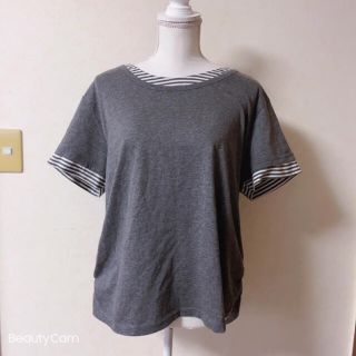 大きいサイズ☆グレーTシャツ(Tシャツ(半袖/袖なし))