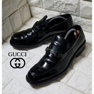 グッチ(Gucci)の【GUCCI】ホースビットローファーsize41.5E (約26.5cm) 黒(ドレス/ビジネス)
