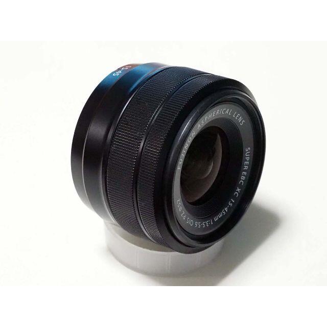 富士フイルム(フジフイルム)の【美品】富士フイルム XC15-45mm OIS PZ 黒 スマホ/家電/カメラのカメラ(レンズ(ズーム))の商品写真