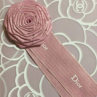 クリスチャンディオール(Christian Dior)のDior/ラッピング✨フラワーリボン✨ピンク【希少】(ラッピング/包装)