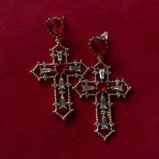 グリモワール(Grimoire)の୨୧ Vintage rétro Red Cross Pierce(ピアス)