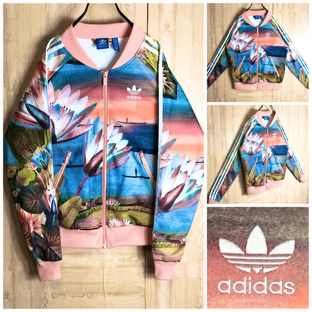 adidas(アディダス)のadidas アディダス ジャージ ブルゾン マルチカラー スポーツMIX 美品 レディースのジャケット/アウター(ブルゾン)の商品写真