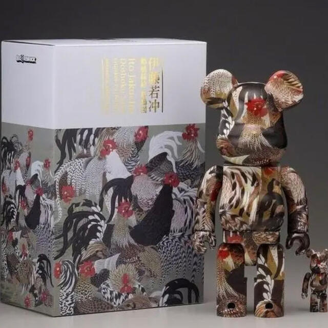 MEDICOM TOY(メディコムトイ)のBE@RBRICK 伊藤若冲「群鶏図」100％ & 400％ エンタメ/ホビーのフィギュア(その他)の商品写真