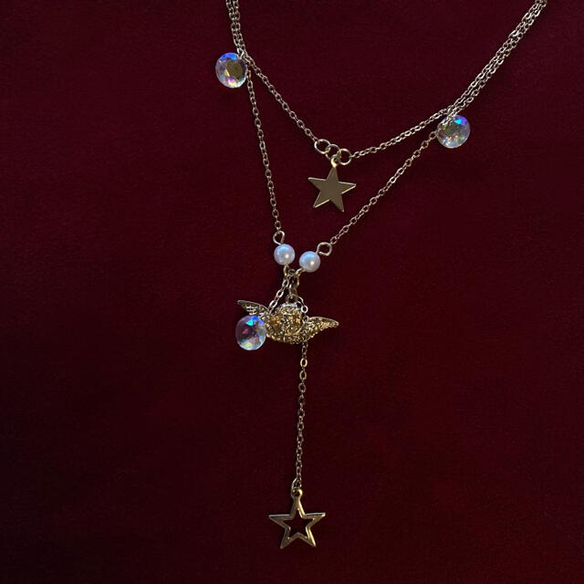 Lochie(ロキエ)の୨୧ Vintage rétro Angel drop necklace レディースのアクセサリー(ネックレス)の商品写真