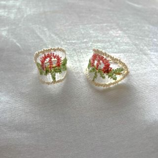 フラワー(flower)の୨୧ Vintage rétro Rose Lace ring(リング)