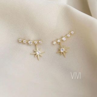 スタージュエリー(STAR JEWELRY)のNo.56 ジルコニアレインスター ピアス ゴールド(ピアス)