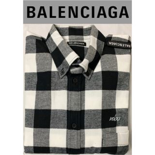 バレンシアガ(Balenciaga)の新品【 BALENCIAGA 】タブ フランネル チェックシャツ 39(シャツ)