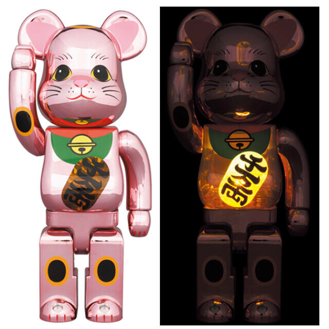 BE@RBRICK 招き猫 梅金メッキ 400％