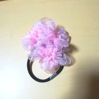 ［確認用］フリルリボンの八重桜 ヘアゴム(ヘアアクセサリー)