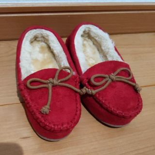 ブランシェス(Branshes)の新品未使用 Branshes スエード もこもこ 子供靴 (フラットシューズ)