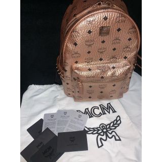 エムシーエム(MCM)のMCM リュック シャンパンゴールド Sサイズ 正規品(リュック/バックパック)