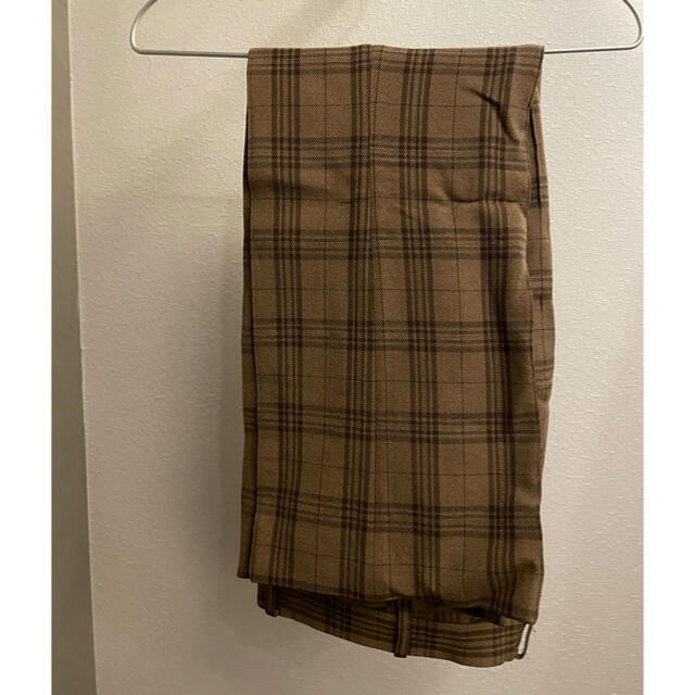 安心 保証 値下げauralee wool serge check slacks 0 - 通販