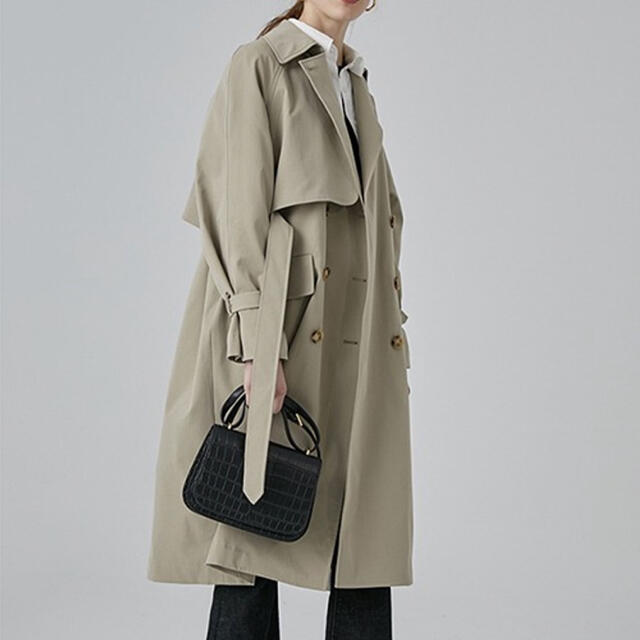 Fano studios】Belted wide trench coat-