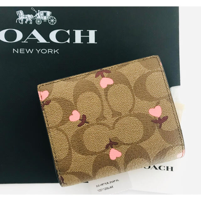 ホック式内側完売品☆COACH シグネチャー折り財布