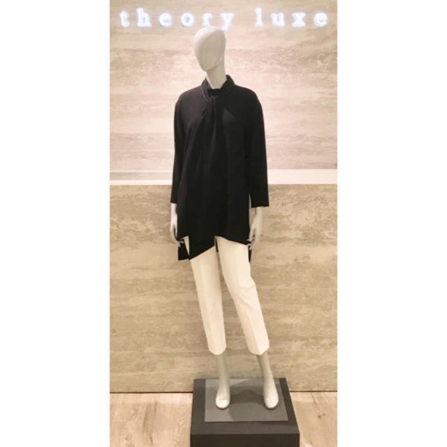 ブラックTheory luxe 20ss ボウタイチュニックブラウス ブラック