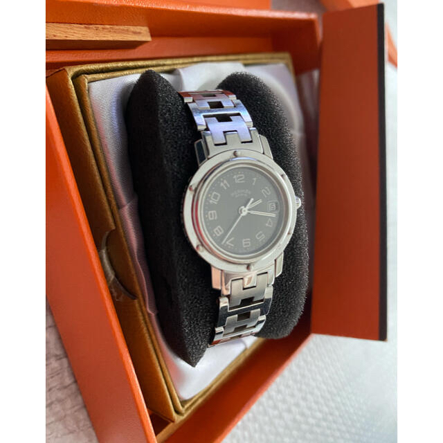 Hermes(エルメス)のエルメス クリッパー ブラック レディースのファッション小物(腕時計)の商品写真