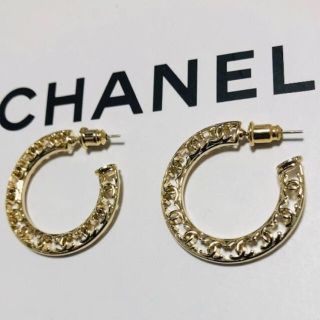 シャネル(CHANEL)のCHANEL　ココマーク　フープピアス(ピアス)