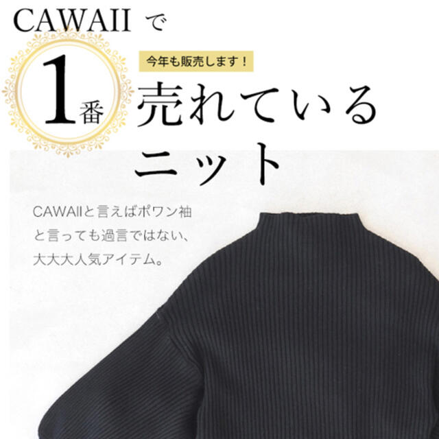 cawaii(カワイイ)の袖ポワン ブラック セーター レディースのトップス(ニット/セーター)の商品写真