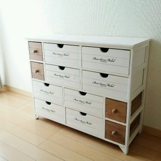 イケア(IKEA)のみぃにゃん様専用送込新品シャビーチェスト(家具)