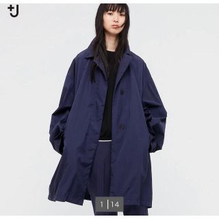 ユニクロ(UNIQLO)のユニクロ　UNIQLO +j オーバーサイズライトコート(ナイロンジャケット)