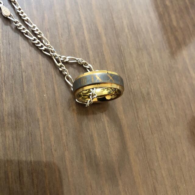 タングステン（ピンクゴールド）のネックレス（指輪） メンズのアクセサリー(リング(指輪))の商品写真