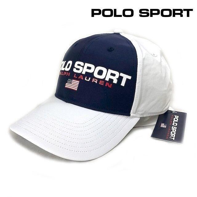 POLO RALPH LAUREN(ポロラルフローレン)のポロスポーツ ベースボールキャップ 復刻 軽量 男女兼用 白 紺 190131 メンズの帽子(キャップ)の商品写真