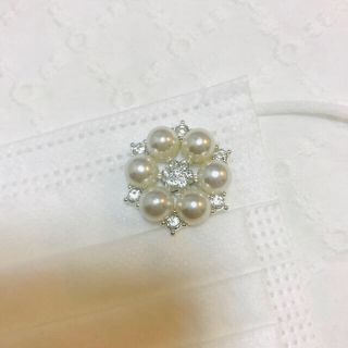 スワロフスキー(SWAROVSKI)のマスクデコ☆マスクピアス パールビジュー(チャーム)