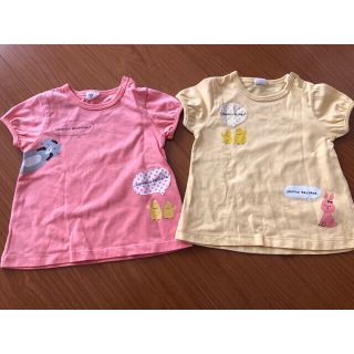 アカチャンホンポ(アカチャンホンポ)の【専用】半袖＊Tシャツ＊90＊女の子＊双子＊保育園(Tシャツ/カットソー)