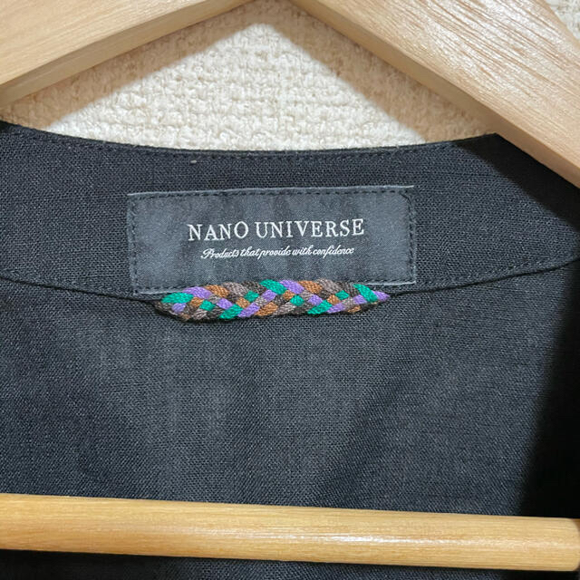 nano・universe(ナノユニバース)のboone様専用ナノユニバース　リネンラップカーディガン　M メンズのトップス(カーディガン)の商品写真