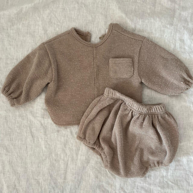 ZARA KIDS(ザラキッズ)の韓国子ども服　セットアップ　80 キッズ/ベビー/マタニティのベビー服(~85cm)(パンツ)の商品写真