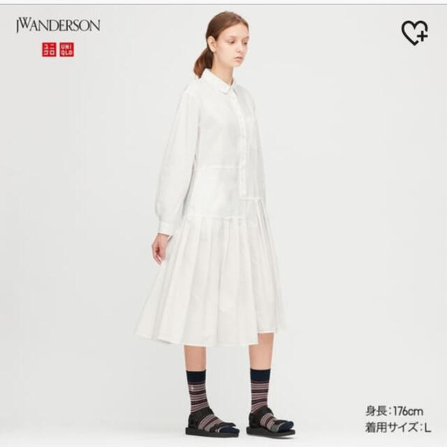 UNIQLO - jwアンダーソン ワンピース 白 Lサイズの通販 by Mi shop