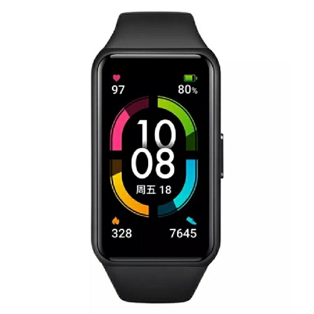 Honor band6最新版簡易日本語説明書付き黒