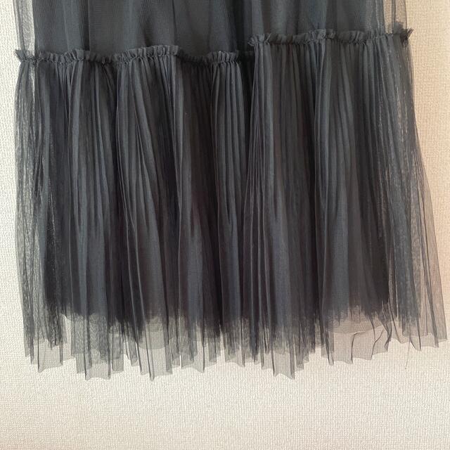 ☪️チュール/ロングスカート黒/Ｌ試着のみ✨ レディースのスカート(ロングスカート)の商品写真