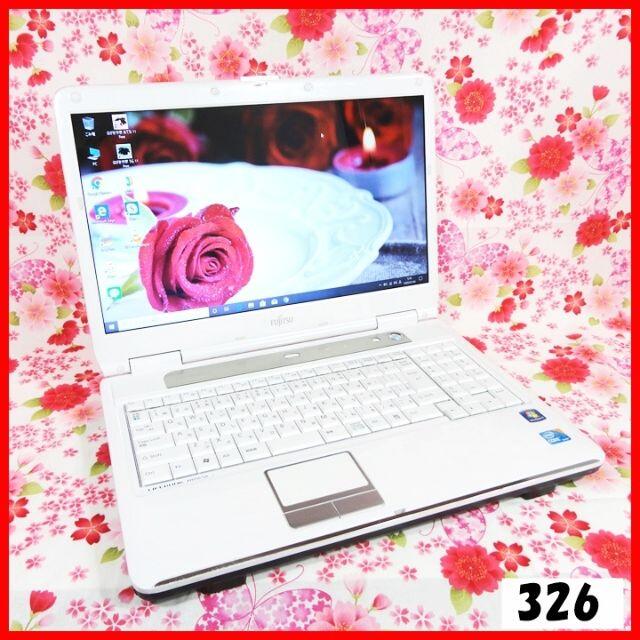 富士通 - ノートパソコン本体♪新品SSD♪Webカメラ♪Office♪Windows10