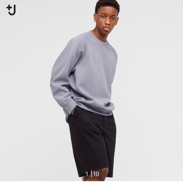 ユニクロ　+j ジルサンダー　UNIQLO ドライスウェットシャツ　グレー　L