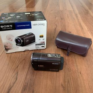 ソニー(SONY)のSONY HDR-CX590V(T) 純正ケース付(ビデオカメラ)